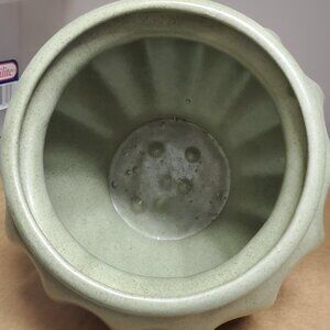 Haeger Ceramics Vintage Green Speckled Ceramic Vase Pot Made in Ilinois, USA